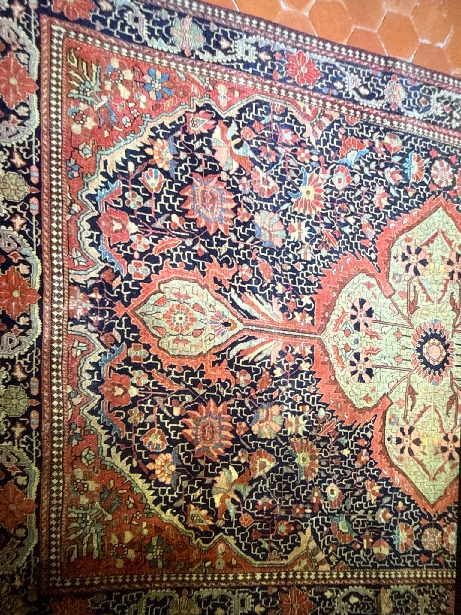 Antique Persian Heriz Area Rug
