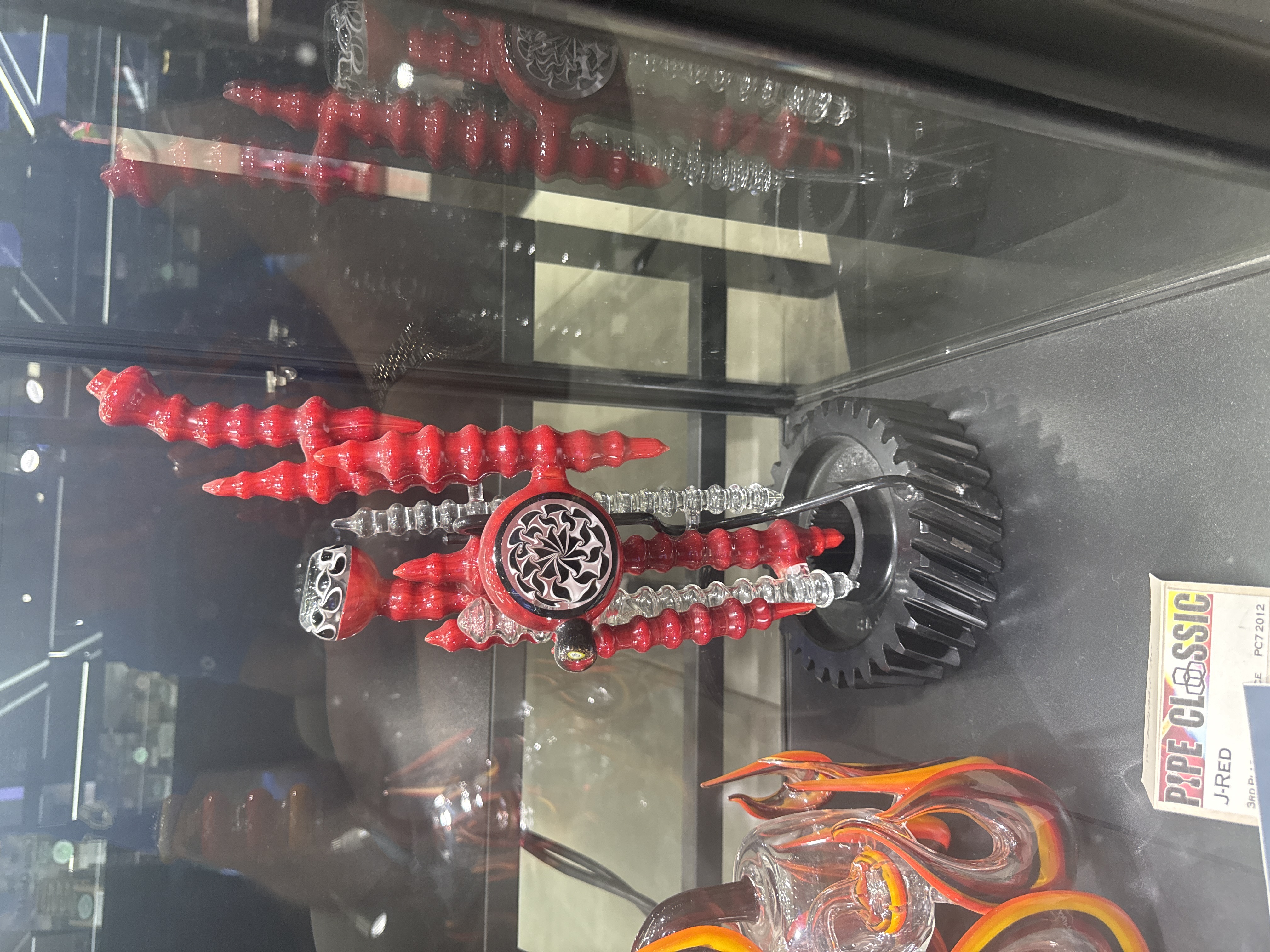 J-RED Custom Glass Heady Pipe/Sculpture